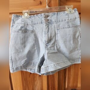 Striped Blue Women's Shorts